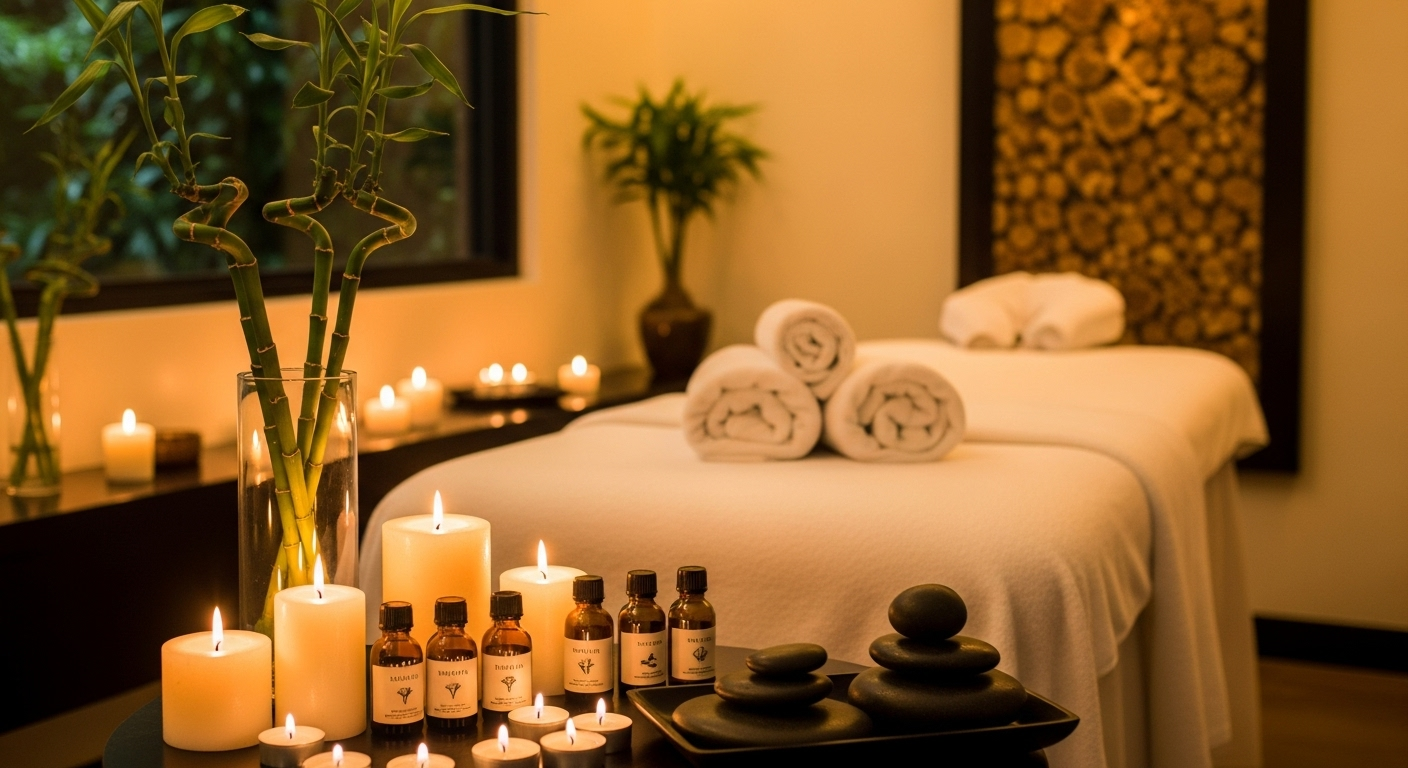 Luxury spa treatment room at Sky3 Luxury Spa
